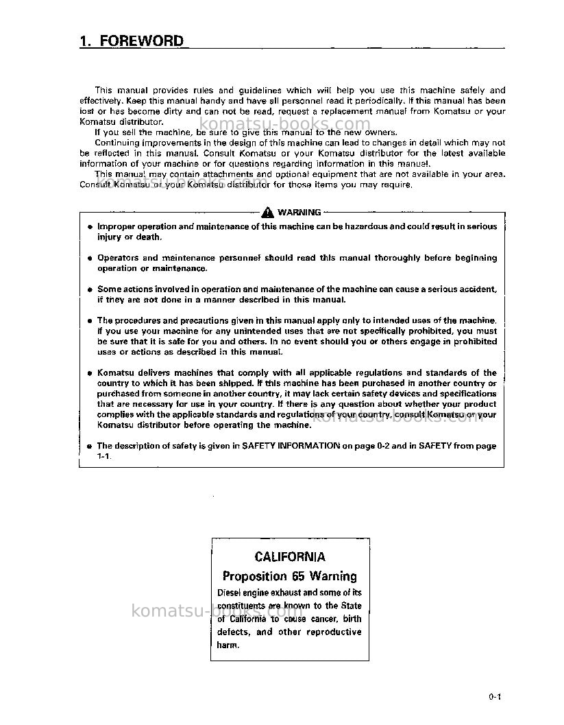 Komatsu hd325-6jpn Operation manual cover Page 2