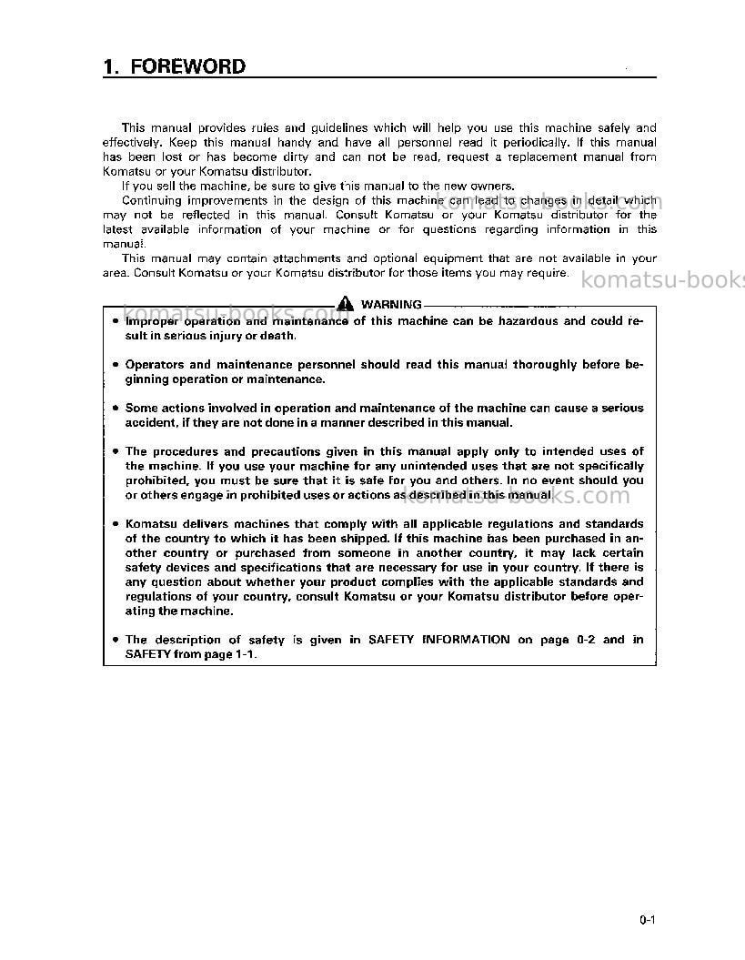 Komatsu d65e-12jpn Operation manual cover Page 2 Komatsu d65e-12jpn Operation manual cover Page 2