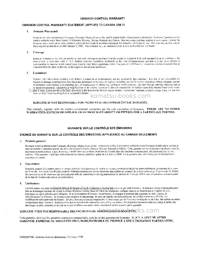 Komatsu pc100-6jpn Operation manual cover Page 2 Komatsu pc100-6jpn Operation manual cover Page 2