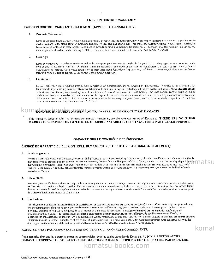 Komatsu pc100l-6jpn Operation manual cover Page 2 Komatsu pc100l-6jpn Operation manual cover Page 2