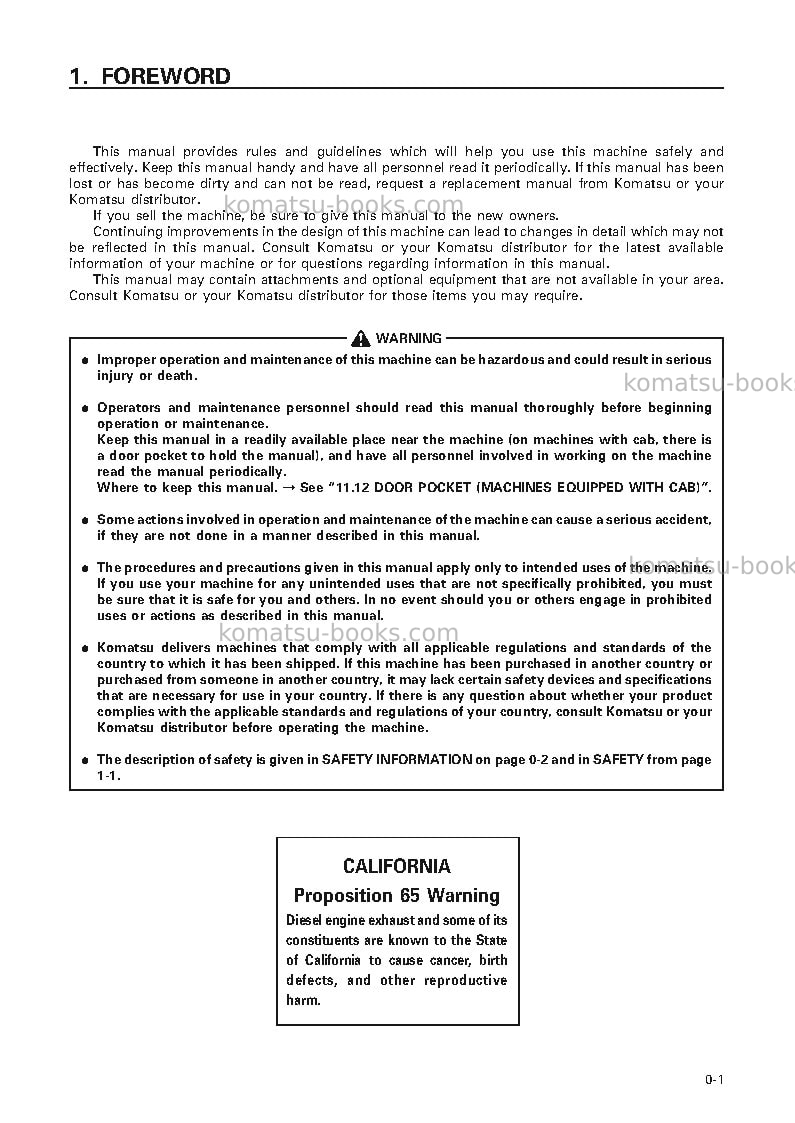 Komatsu d65ex-12jpn Operation manual cover Page 2 Komatsu d65ex-12jpn Operation manual cover Page 2