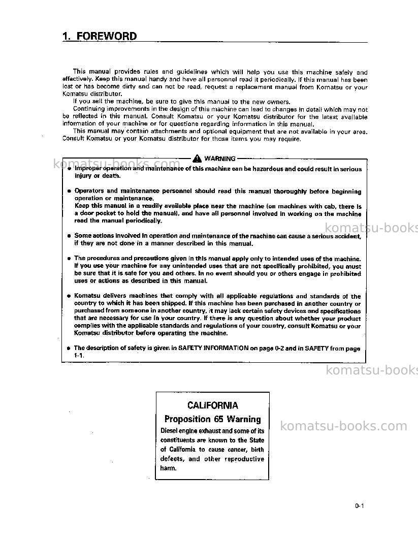 Komatsu d575a-2jpn-super dozer Operation manual cover Page 2 Komatsu d575a-2jpn-super dozer Operation manual cover Page 2