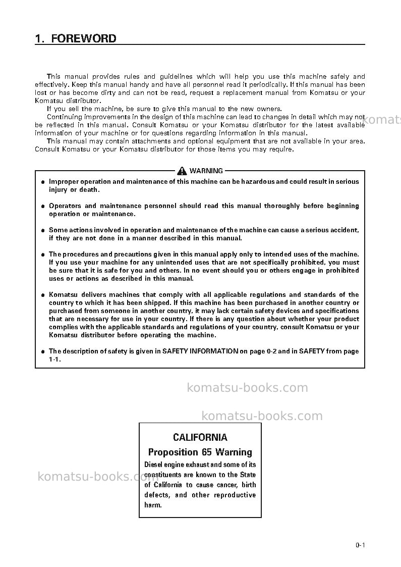 Komatsu pc35r-8jpn Operation manual cover Page 2 Komatsu pc35r-8jpn Operation manual cover Page 2