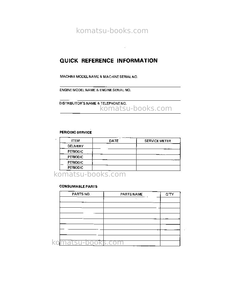 Komatsu pc220lc-5jpn Operation manual cover Page 2 Komatsu pc220lc-5jpn Operation manual cover Page 2