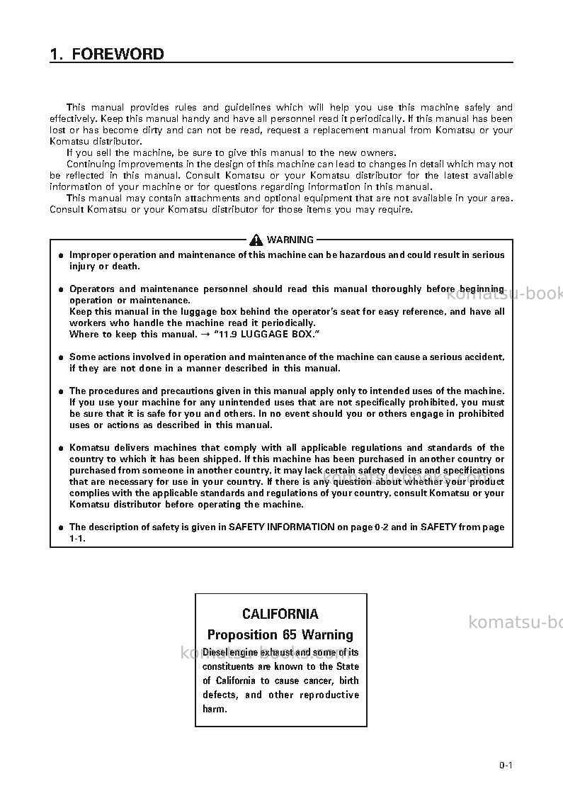 Komatsu pc600lc-6jpn Operation manual cover Page 2 Komatsu pc600lc-6jpn Operation manual cover Page 2
