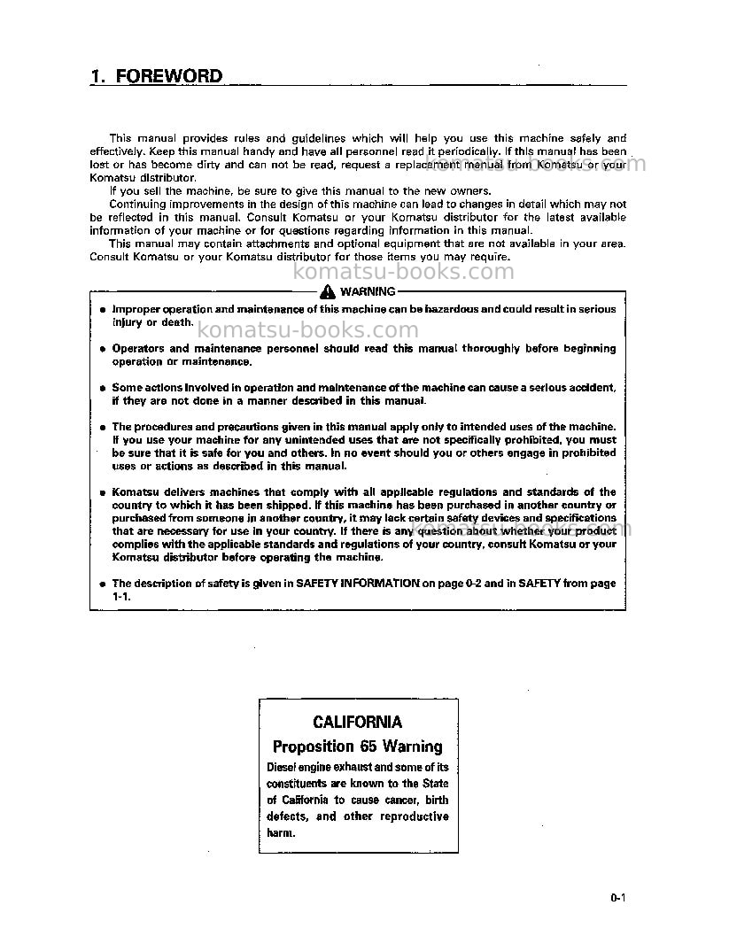 Komatsu wa30-5jpn Operation manual cover Page 2 Komatsu wa30-5jpn Operation manual cover Page 2
