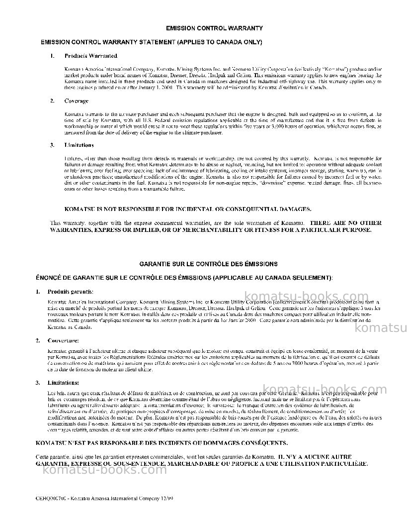 Komatsu pc128us-2jpn Operation manual cover Page 2 Komatsu pc128us-2jpn Operation manual cover Page 2