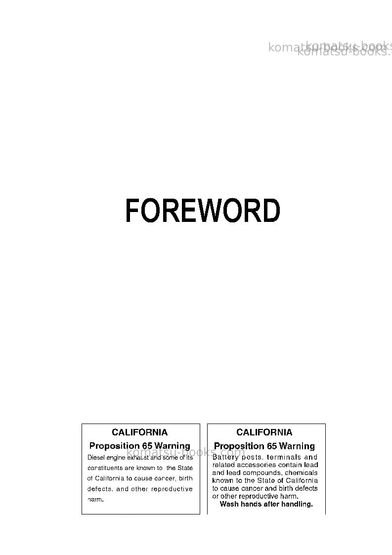 Komatsu pc58uu-3jpn Operation manual cover Page 2 Komatsu pc58uu-3jpn Operation manual cover Page 2