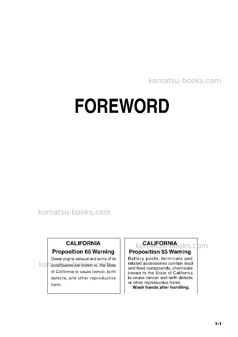 Komatsu pc600-6jpn Operation manual cover Page 2 Komatsu pc600-6jpn Operation manual cover Page 2