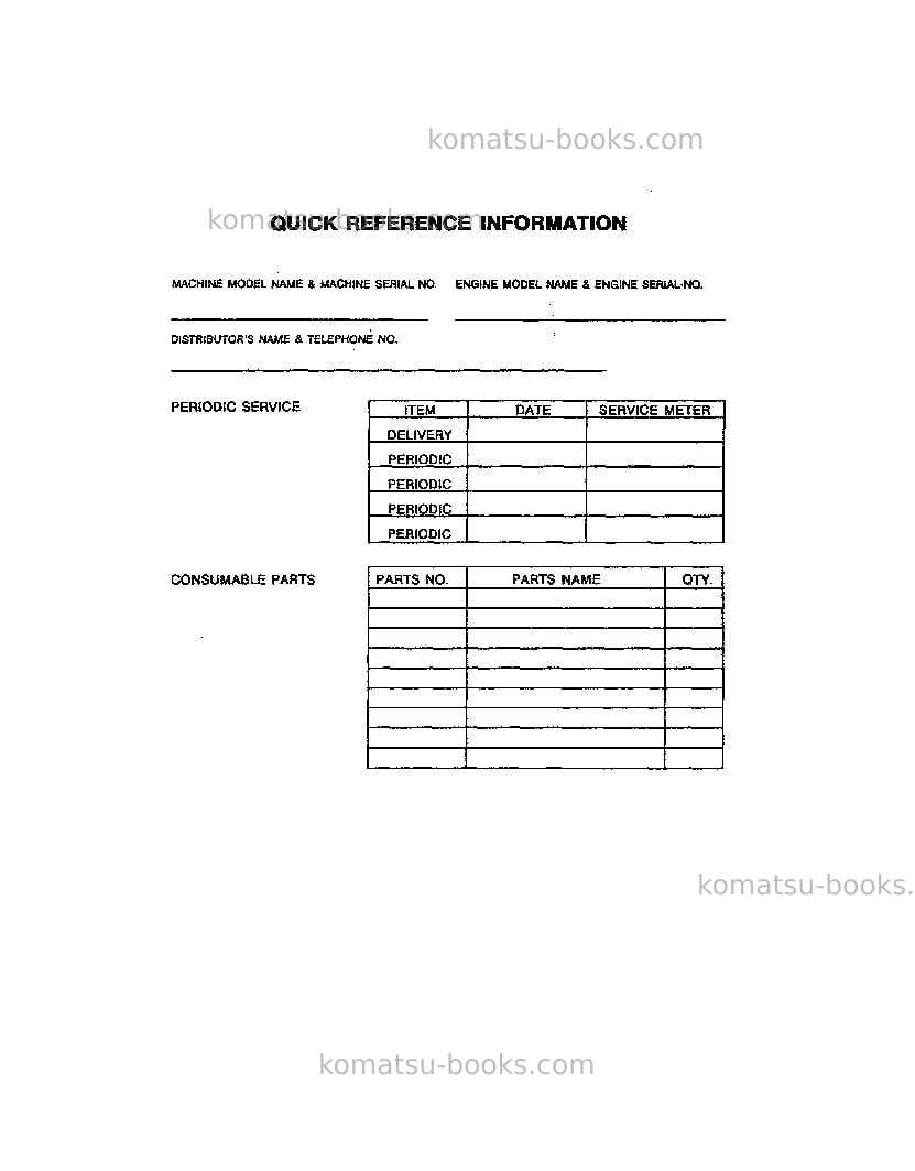 Komatsu wa420-1jpn-lc Operation manual cover Page 2
