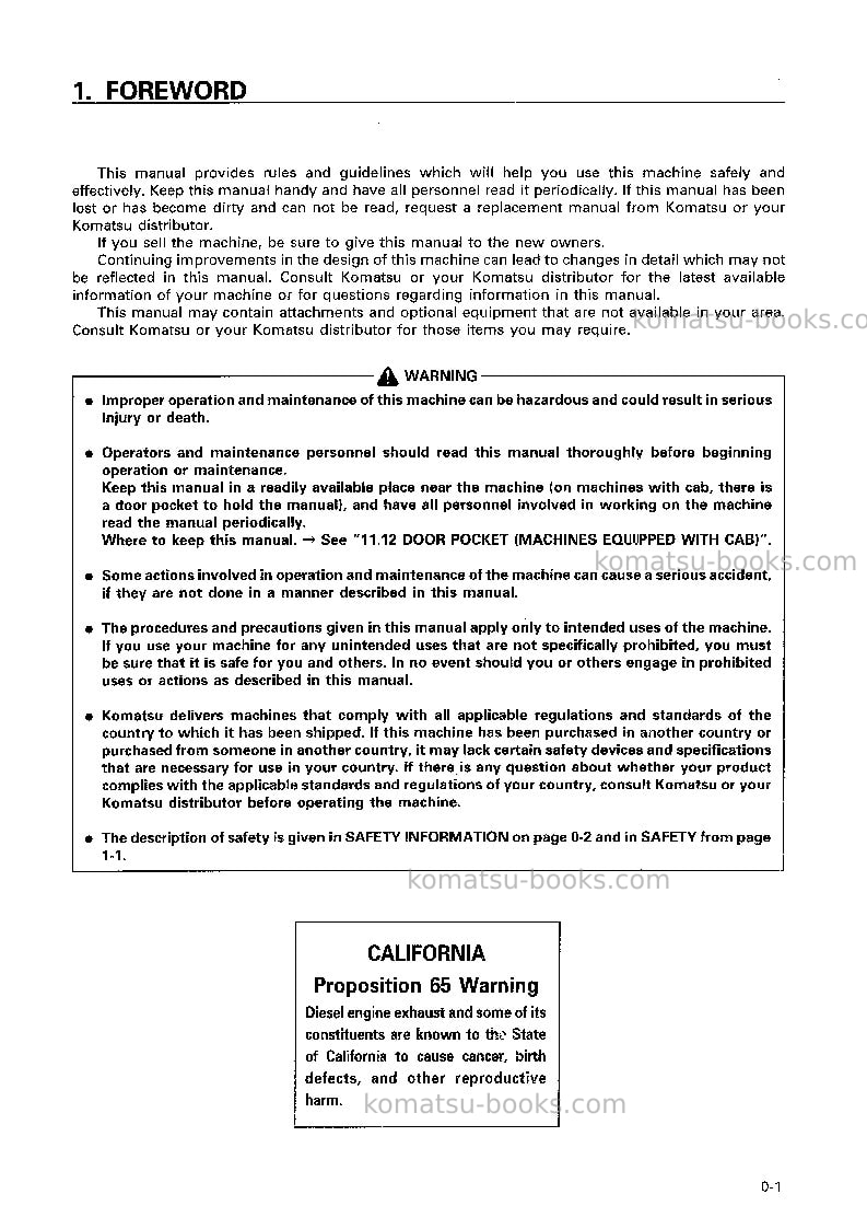 Komatsu d85ess-2jpn-a Operation manual cover Page 2 Komatsu d85ess-2jpn-a Operation manual cover Page 2