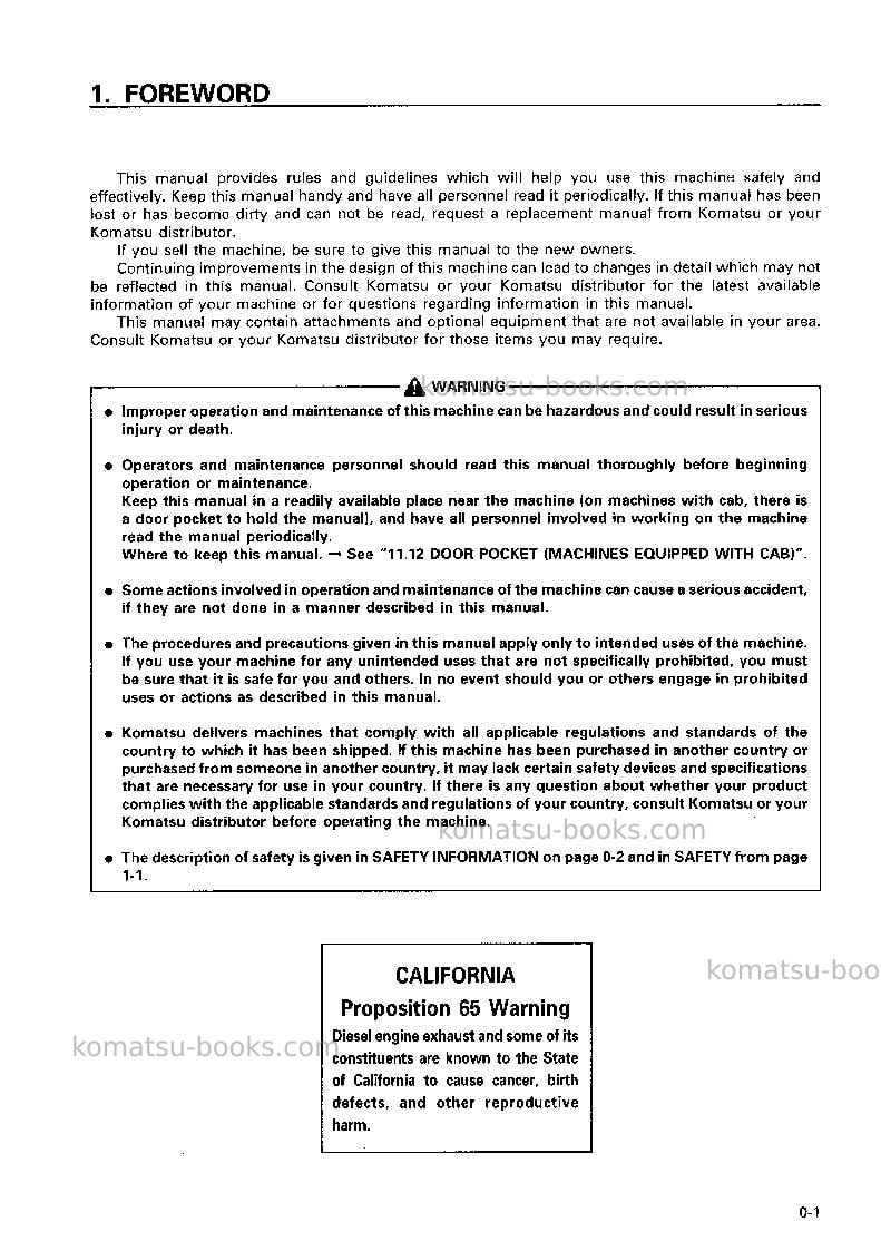 Komatsu d85ess-2jpn-a Operation manual cover Page 2 Komatsu d85ess-2jpn-a Operation manual cover Page 2