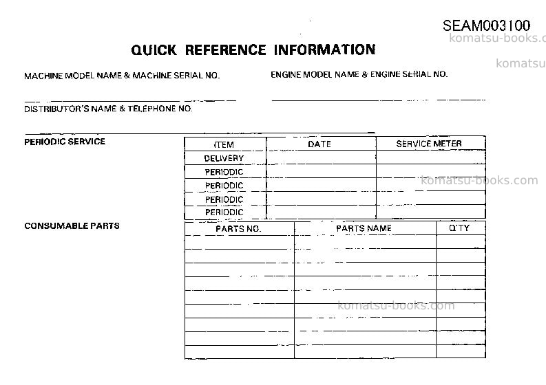 Komatsu pc240-5gbr-k Operation manual cover Page 2 Komatsu pc240-5gbr-k Operation manual cover Page 2