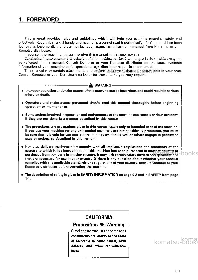 Komatsu wa380-3jpn Operation manual cover Page 2 Komatsu wa380-3jpn Operation manual cover Page 2