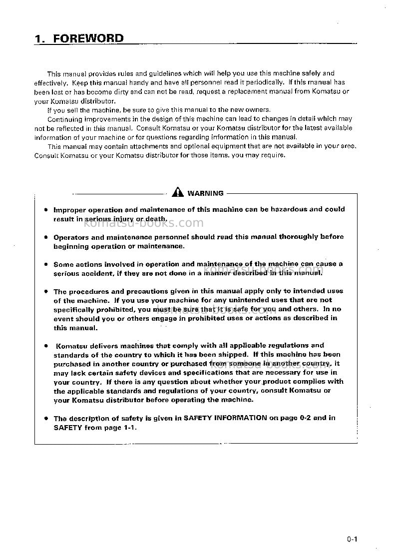 Komatsu br200r-1jpn Operation manual cover Page 2