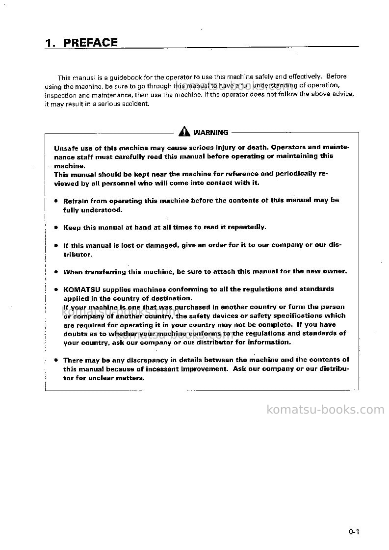 Komatsu br200j-1jpn-for korea Operation manual cover Page 2 Komatsu br200j-1jpn-for korea Operation manual cover Page 2