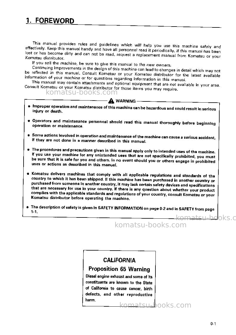 Komatsu wa120-3jpn Operation manual cover Page 2 Komatsu wa120-3jpn Operation manual cover Page 2