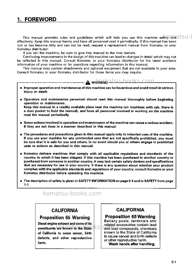 Komatsu d575a-2jpn-super dozer Operation manual cover Page 2 Komatsu d575a-2jpn-super dozer Operation manual cover Page 2