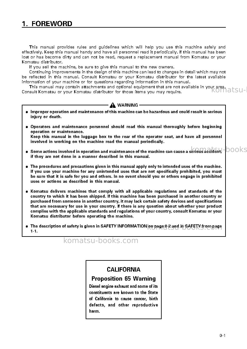 Komatsu pc300lc-6jpn Operation manual cover Page 2 Komatsu pc300lc-6jpn Operation manual cover Page 2