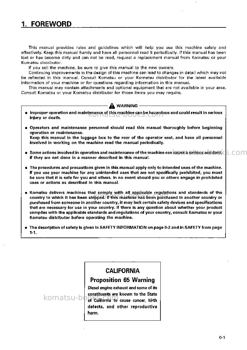 Komatsu pc400lc-6jpn Operation manual cover Page 2 Komatsu pc400lc-6jpn Operation manual cover Page 2