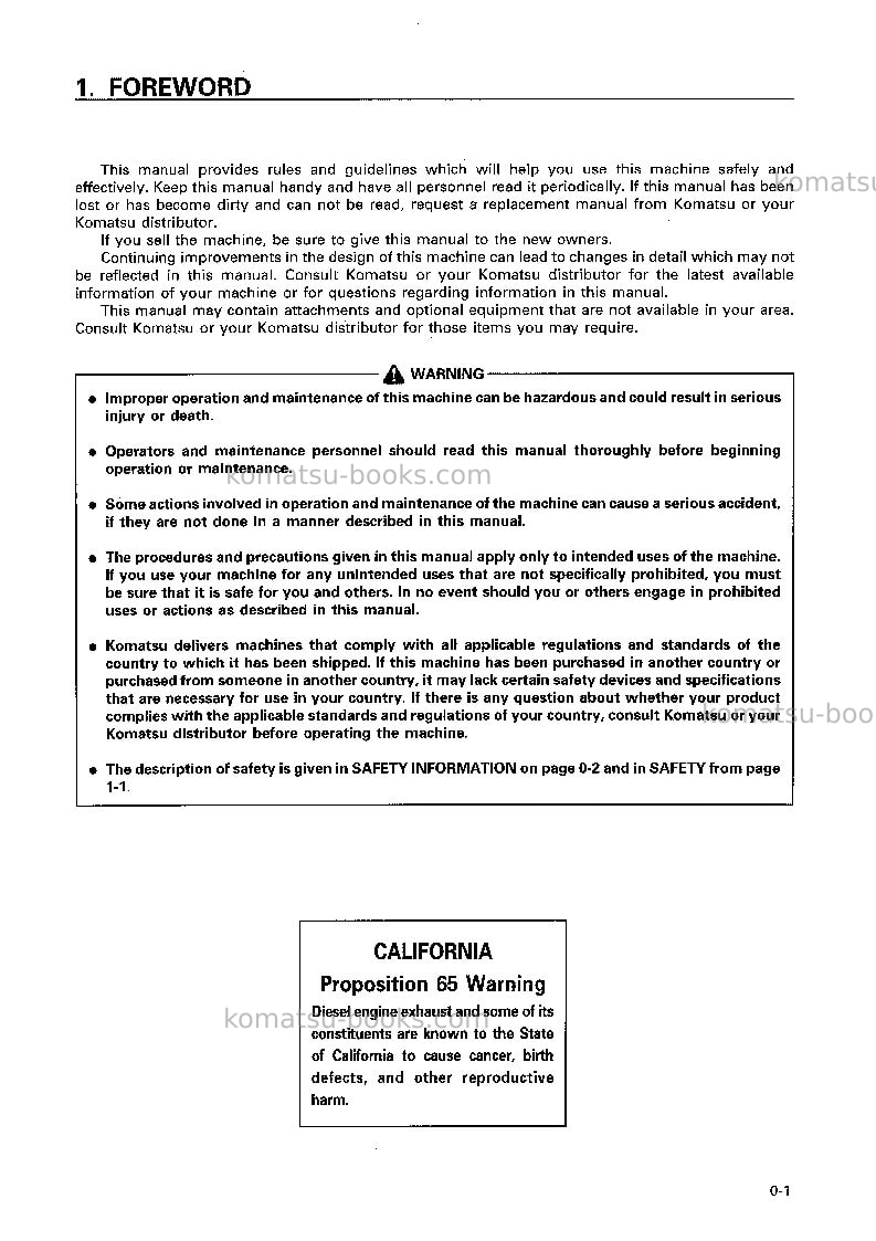 Komatsu jv40cw-3jpn Operation manual cover Page 2