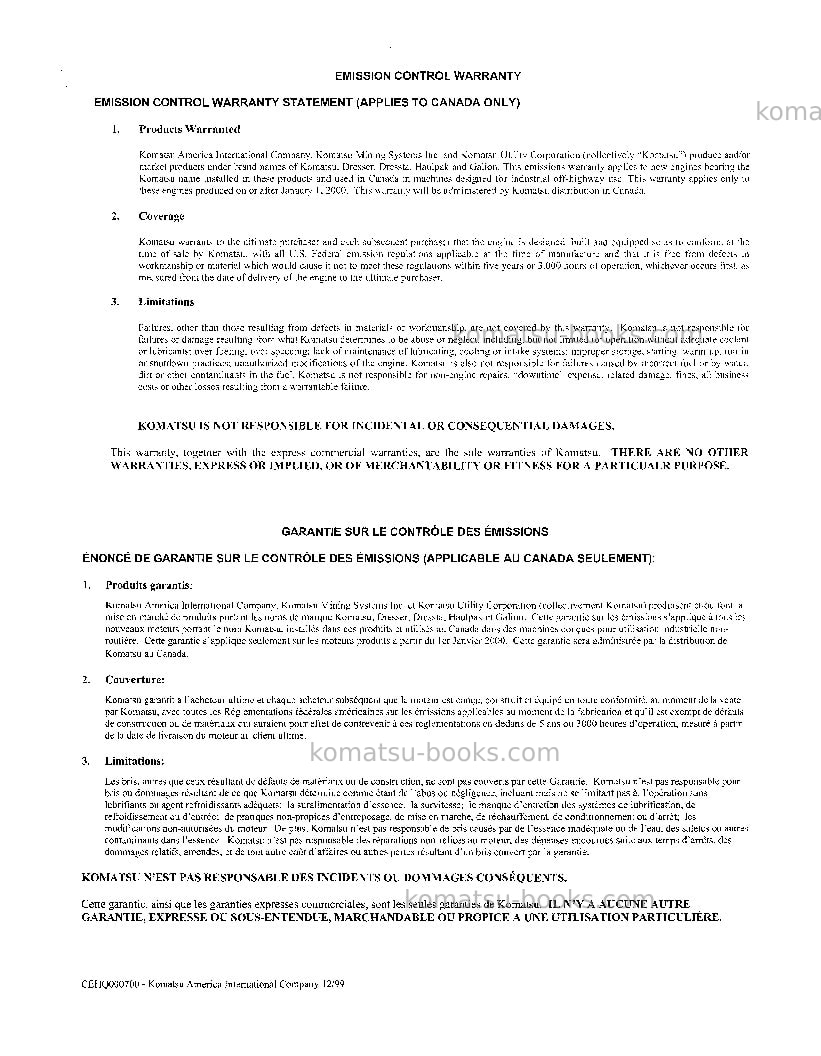 Komatsu pc60-7jpn Operation manual cover Page 2 Komatsu pc60-7jpn Operation manual cover Page 2