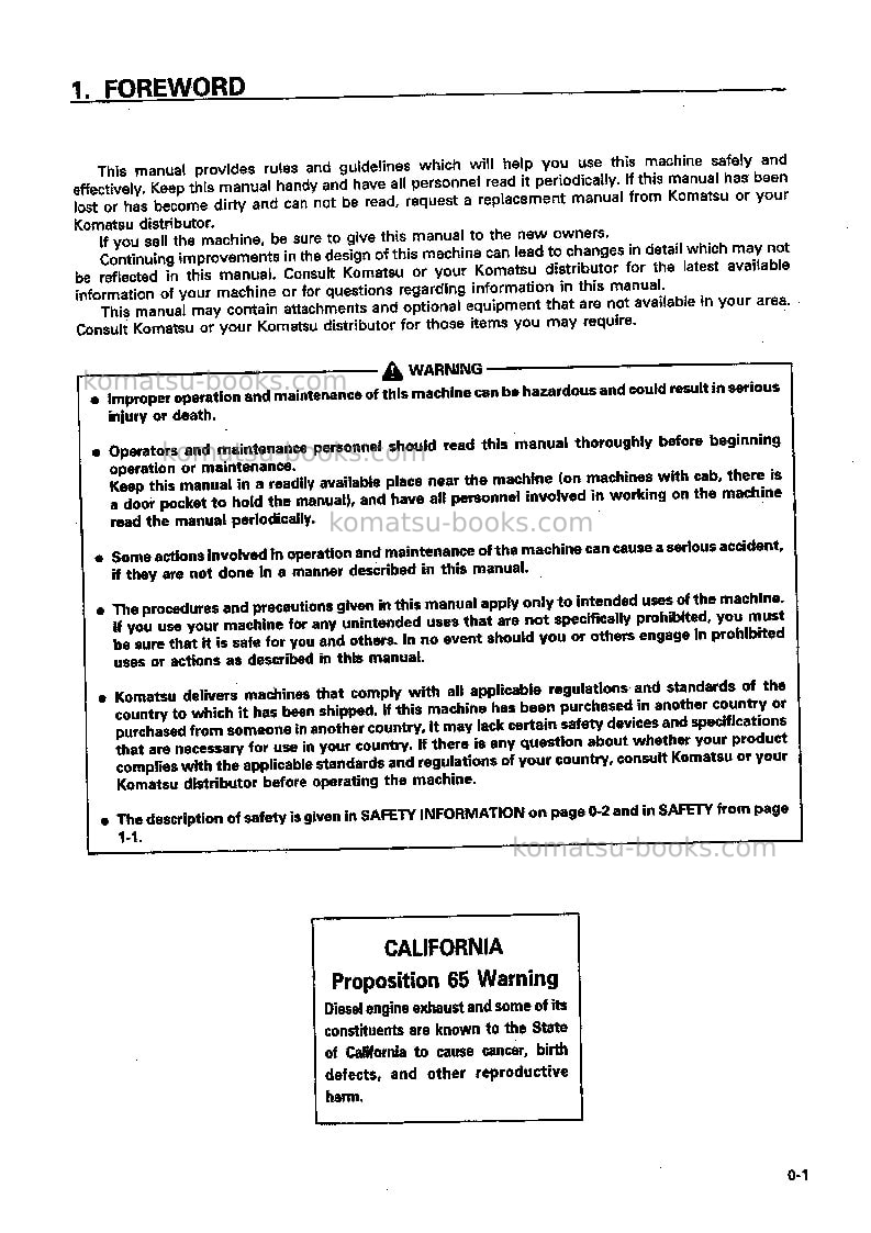 Komatsu d58e-1jpn-power angle and tilt dozer Operation manual cover Page 2 Komatsu d58e-1jpn-power angle and tilt dozer Operation manual cover Page 2