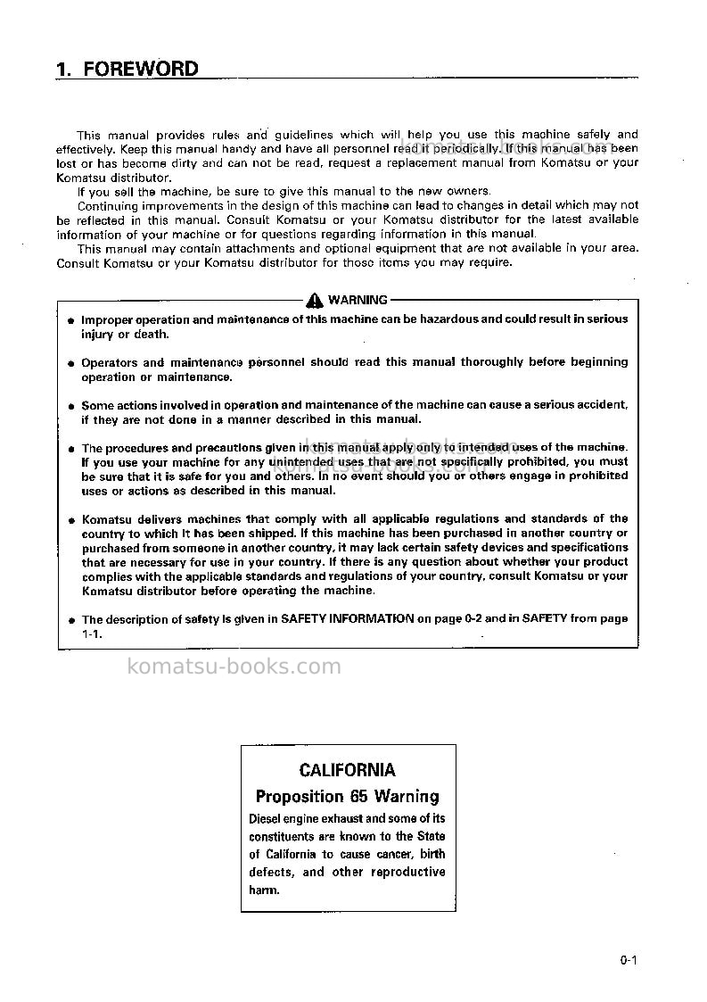 Komatsu hd255-5jpn Operation manual cover Page 2 Komatsu hd255-5jpn Operation manual cover Page 2