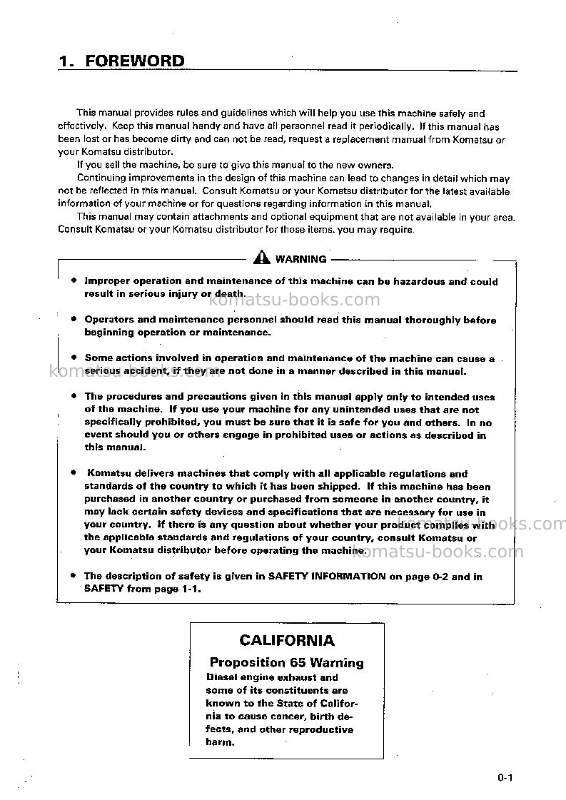 Komatsu br500jg-1jpn Operation manual cover Page 2 Komatsu br500jg-1jpn Operation manual cover Page 2