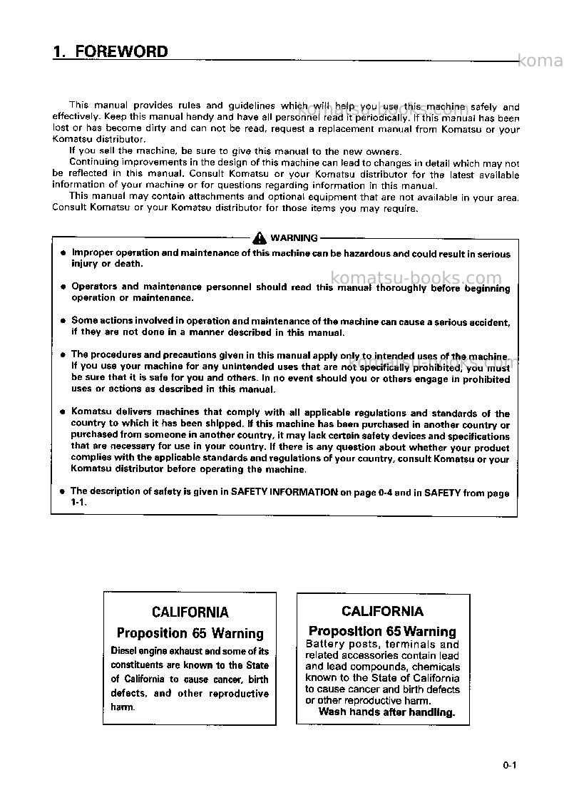 Komatsu pc35r-8jpn Operation manual cover Page 2 Komatsu pc35r-8jpn Operation manual cover Page 2