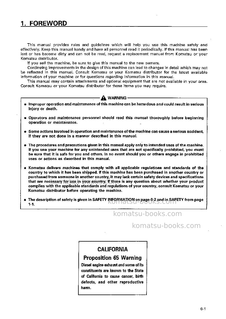 Komatsu wa900-3jpn Operation manual cover Page 2