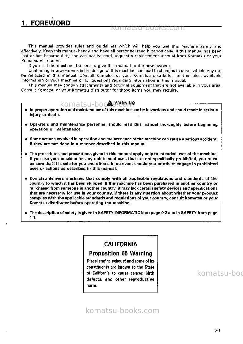 Komatsu gd355a-1jpn Operation manual cover Page 2 Komatsu gd355a-1jpn Operation manual cover Page 2