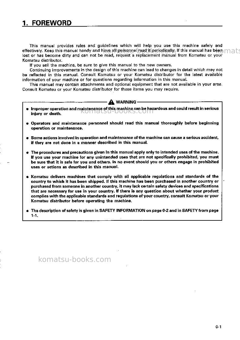Komatsu pc400-5jpn-mighty Operation manual cover Page 2 Komatsu pc400-5jpn-mighty Operation manual cover Page 2