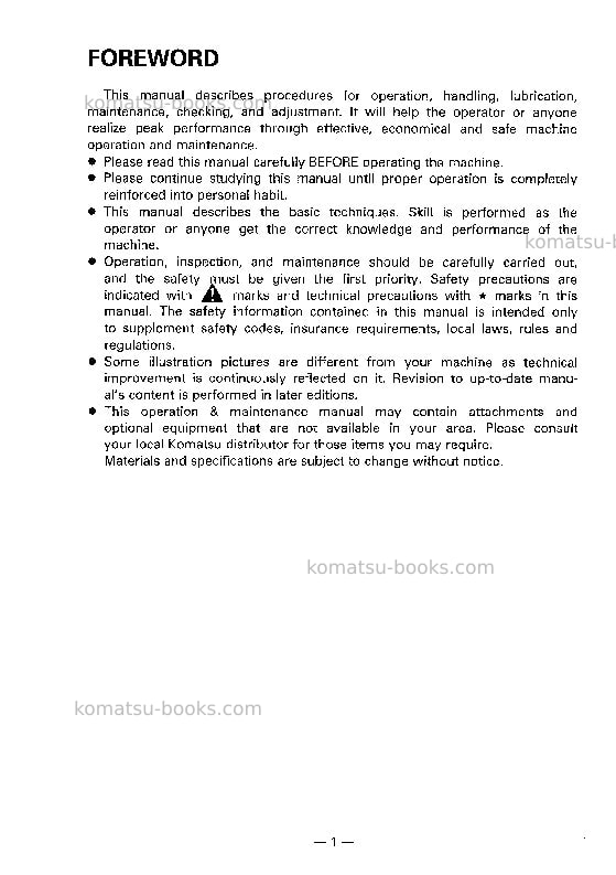 Komatsu pc400lc-5jpn-custom Operation manual cover Page 2
