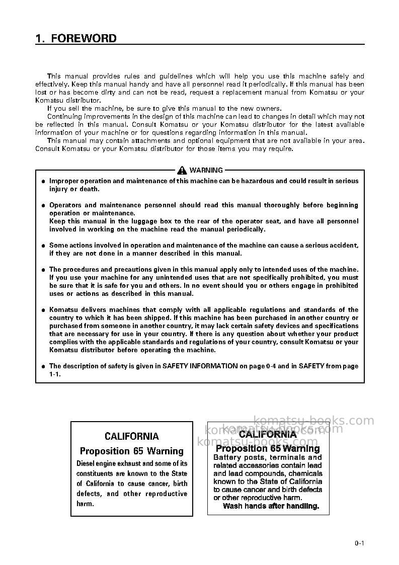 Komatsu gd825a-2jpn Operation manual cover Page 2 Komatsu gd825a-2jpn Operation manual cover Page 2
