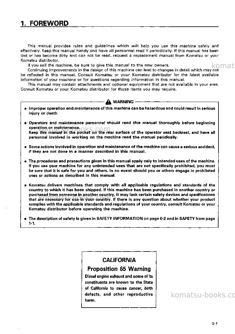 Komatsu pc400lc-6jpn-excel Operation manual cover Page 2 Komatsu pc400lc-6jpn-excel Operation manual cover Page 2