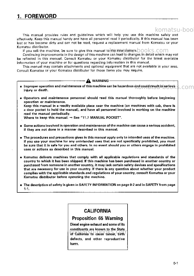Komatsu d31q-20jpn Operation manual cover Page 2 Komatsu d31q-20jpn Operation manual cover Page 2