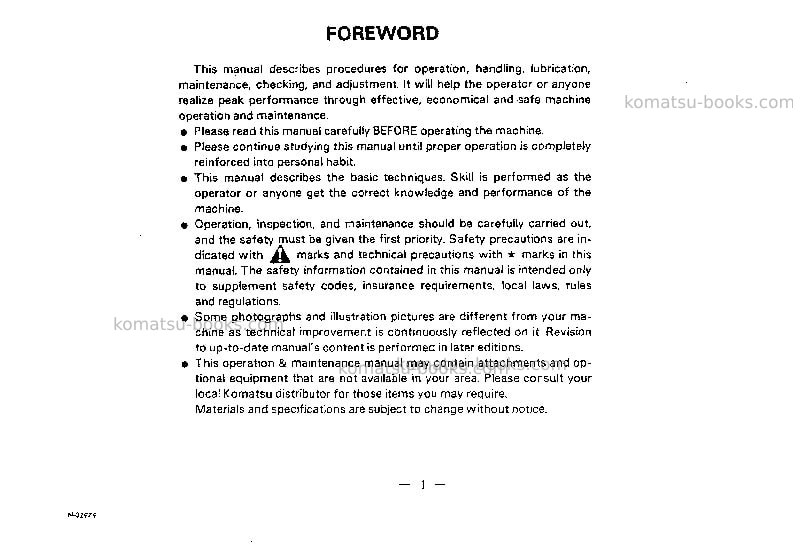 Komatsu cs360-2jpn Operation manual cover Page 2 Komatsu cs360-2jpn Operation manual cover Page 2