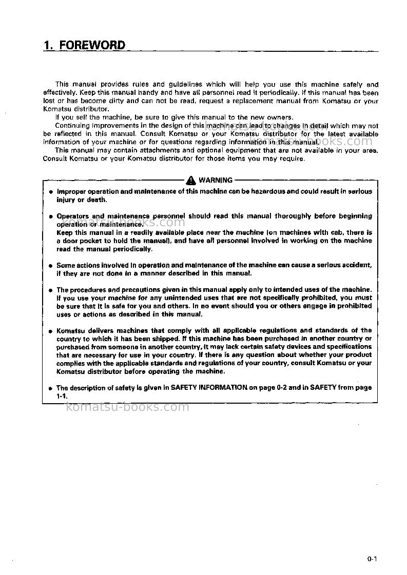 Komatsu d58e-1jpn-power angle and tilt dozer Operation manual cover Page 2 Komatsu d58e-1jpn-power angle and tilt dozer Operation manual cover Page 2
