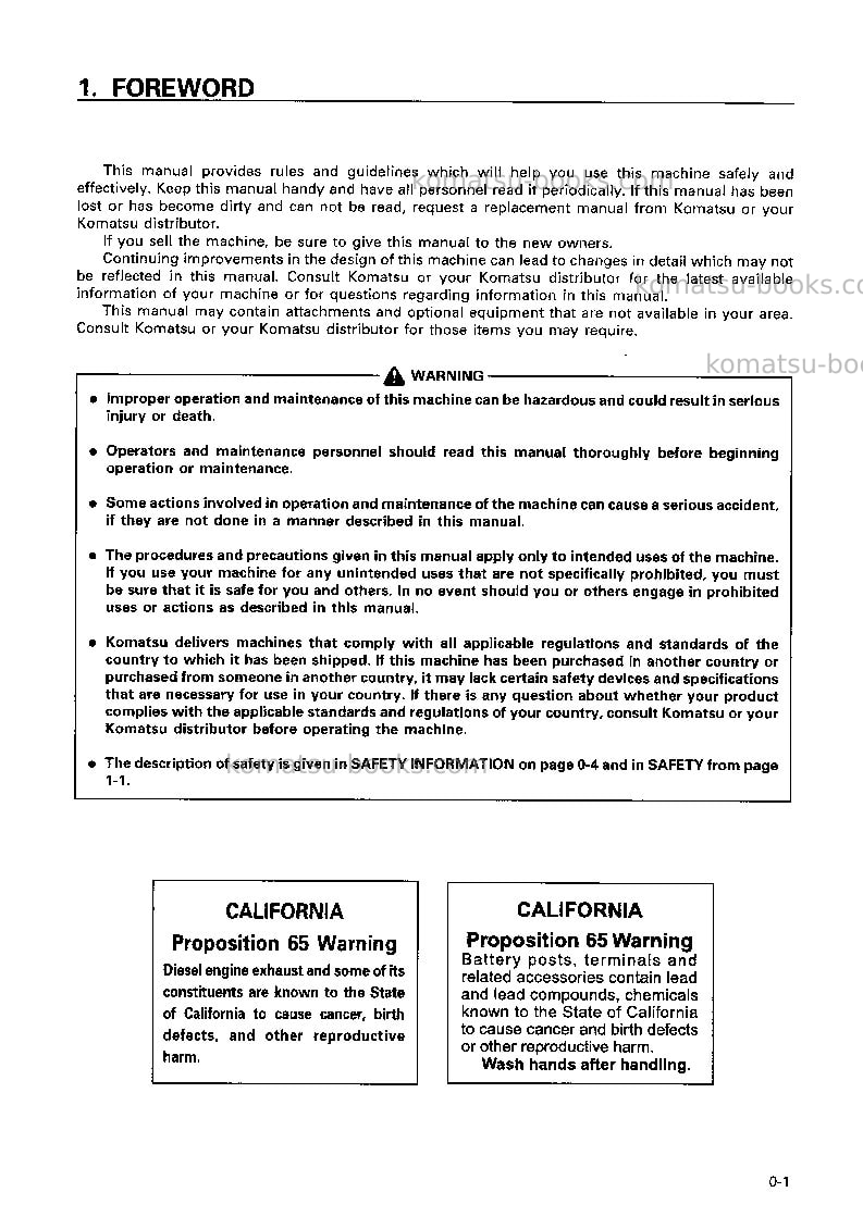 Komatsu hd325-6jpn-4wd Operation manual cover Page 2 Komatsu hd325-6jpn-4wd Operation manual cover Page 2