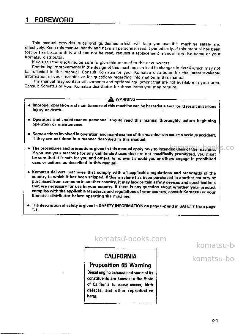 Komatsu hd465-5jpn Operation manual cover Page 2 Komatsu hd465-5jpn Operation manual cover Page 2