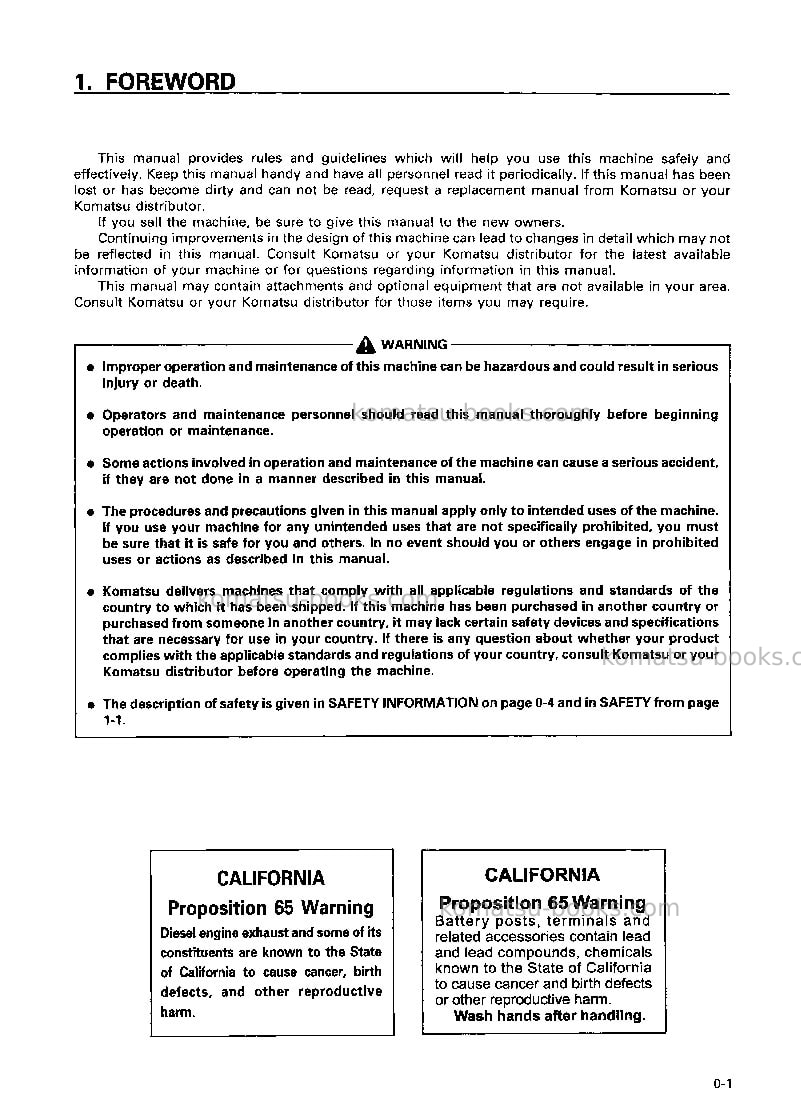 Komatsu wa500-3jpn Operation manual cover Page 2 Komatsu wa500-3jpn Operation manual cover Page 2