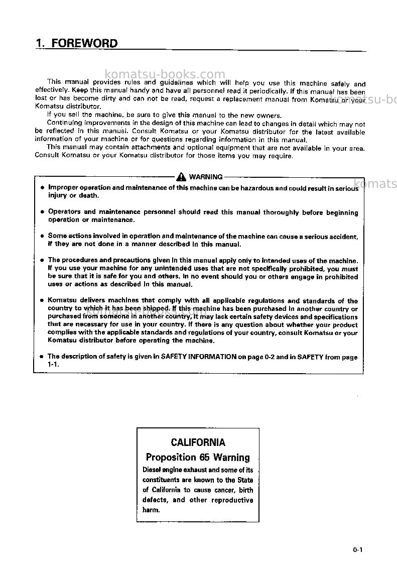 Komatsu wf550t-3jpn Operation manual cover Page 2 Komatsu wf550t-3jpn Operation manual cover Page 2