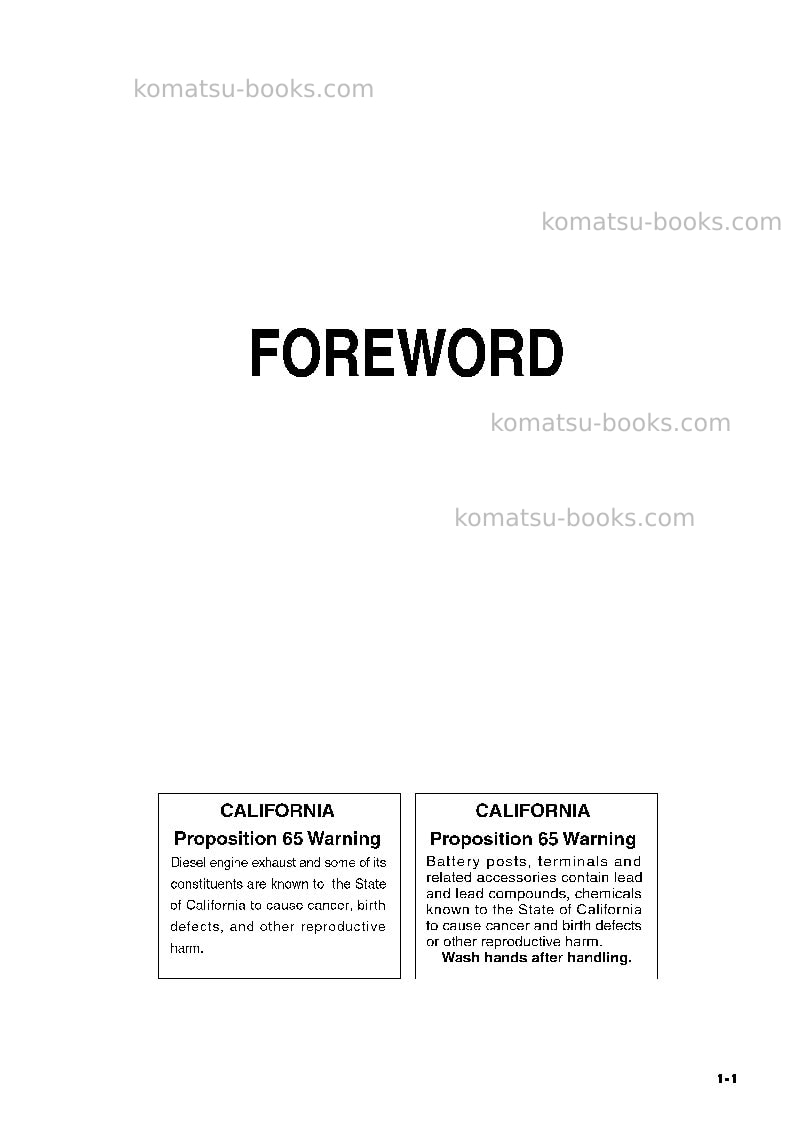 Komatsu d37ex-21jpn Operation manual cover Page 2 Komatsu d37ex-21jpn Operation manual cover Page 2
