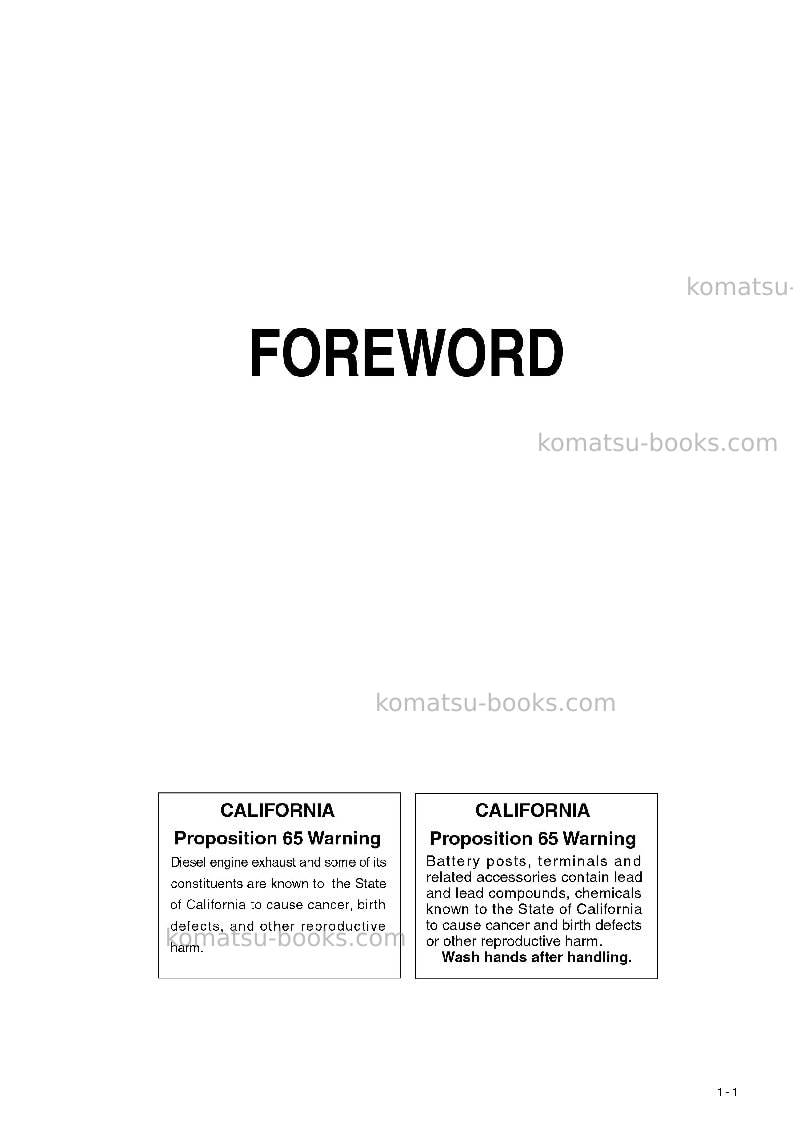 Komatsu d155ax-5jpn Operation manual cover Page 2