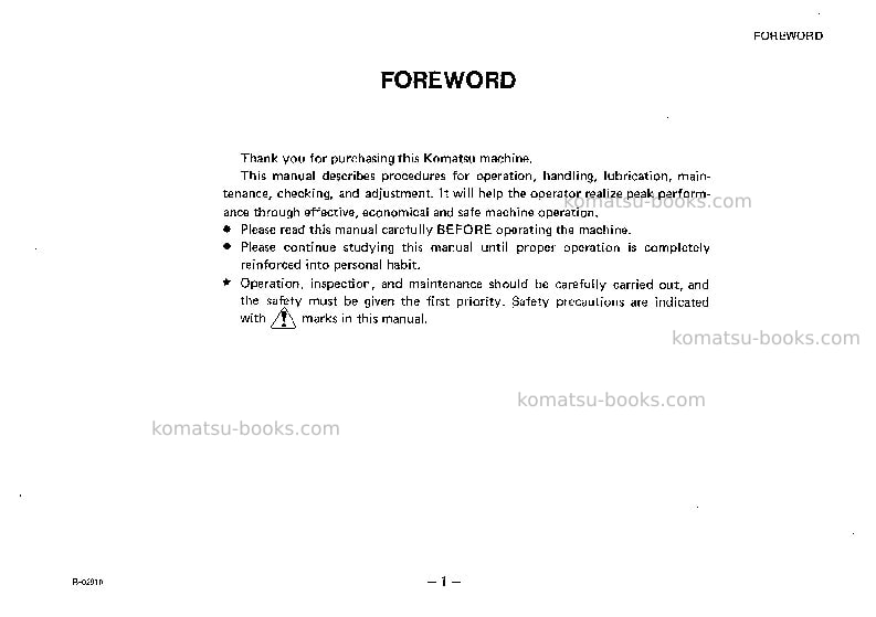 Komatsu d53s-16jpn Operation manual cover Page 2 Komatsu d53s-16jpn Operation manual cover Page 2