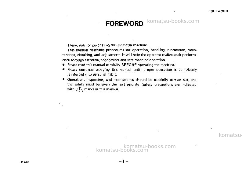 Komatsu d53p-16jpn Operation manual cover Page 2 Komatsu d53p-16jpn Operation manual cover Page 2
