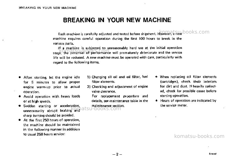 Komatsu d155a-1jpn Operation manual cover Page 2 Komatsu d155a-1jpn Operation manual cover Page 2