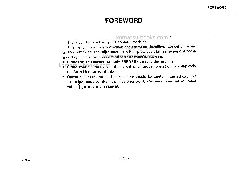 Komatsu ec50zs-3jpn Operation manual cover Page 2 Komatsu ec50zs-3jpn Operation manual cover Page 2