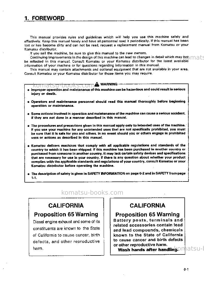 Komatsu hd785-5jpn-tm cntrl system Operation manual cover Page 2 Komatsu hd785-5jpn-tm cntrl system Operation manual cover Page 2